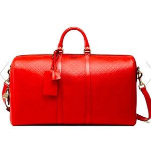 Gucci Bright Diamante Leather Carry-on Duffle Bag